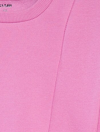 Sweatshirt em moletão quente com ombreiras de fantasia