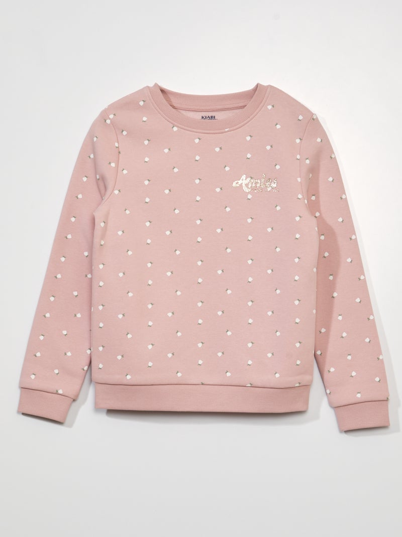 Sweatshirt em moletão ROSA - Kiabi