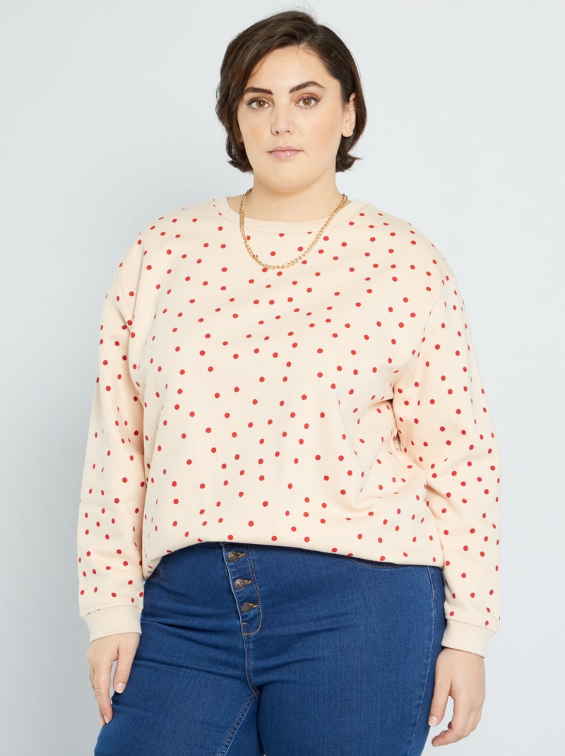 Sweatshirt em moletão ROSA - Kiabi