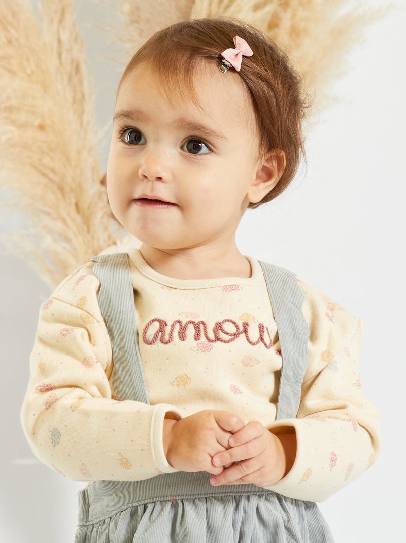 Sweatshirt em moletão ROSA - Kiabi