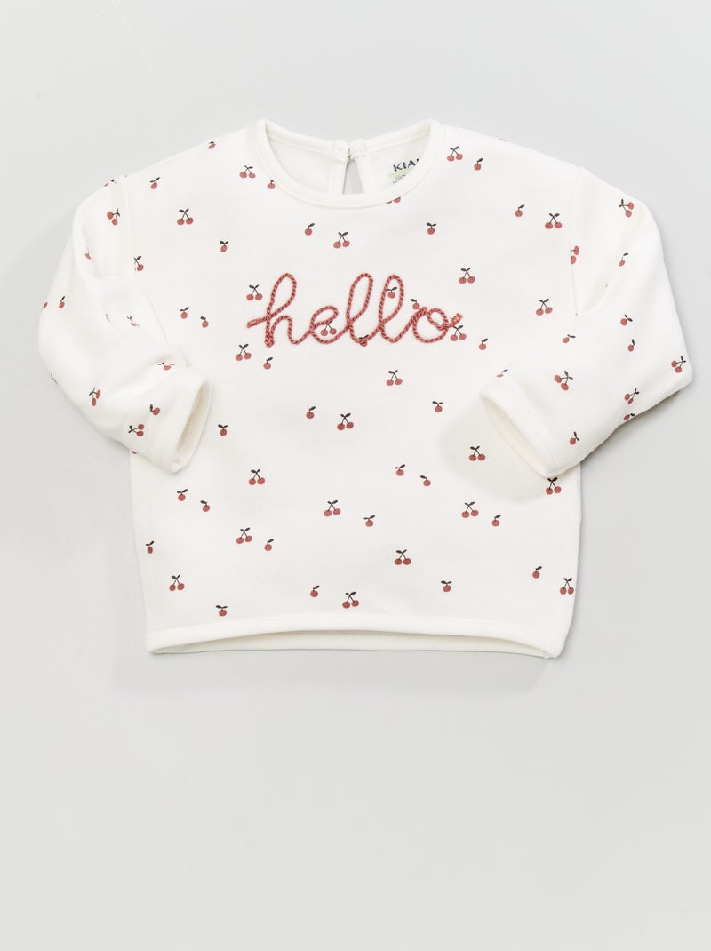 Sweatshirt em moletão ROSA - Kiabi