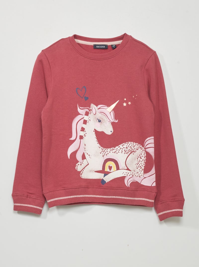 Sweatshirt em moletão ROXO - Kiabi