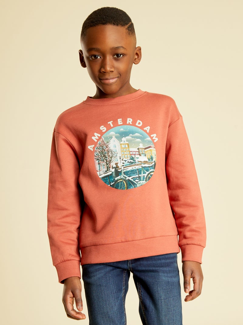 Sweatshirt em moletão ROXO - Kiabi