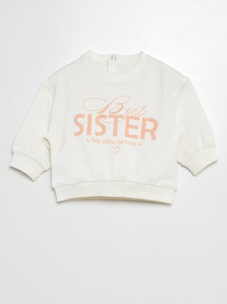 Sweatshirt em moletão 'Sister'