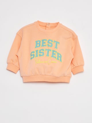Sweatshirt em moletão 'Sister'