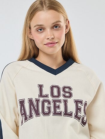 Sweatshirt em moletão sporstwear