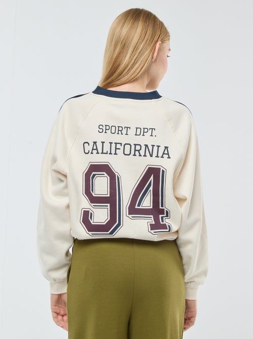 Sweatshirt em moletão sporstwear - Kiabi