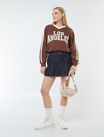 Sweatshirt em moletão sporstwear