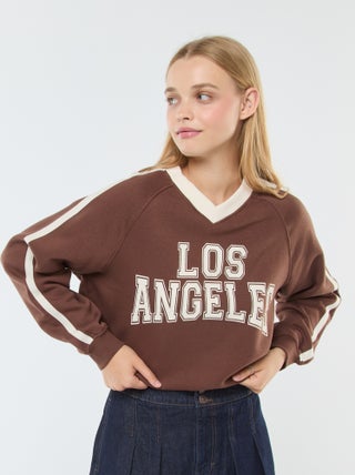 Sweatshirt em moletão sporstwear