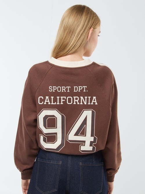 Sweatshirt em moletão sporstwear - Kiabi