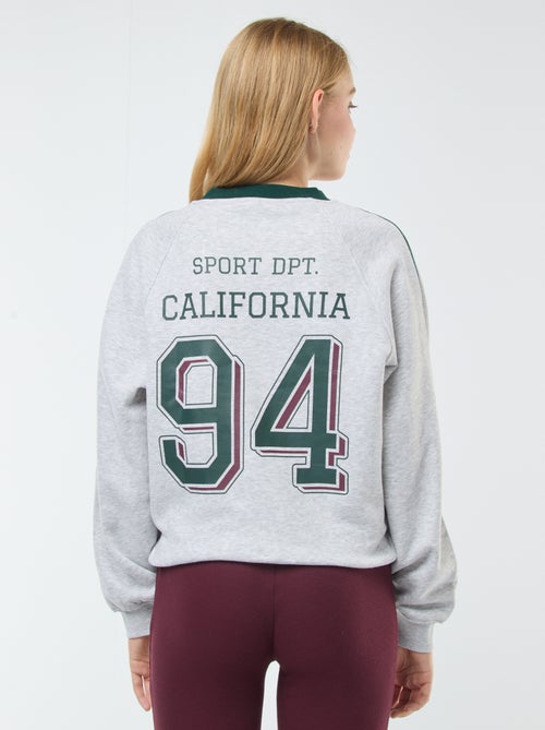 Sweatshirt em moletão sporstwear - Kiabi