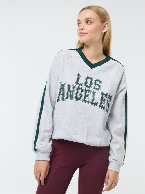 Sweatshirt em moletão sporstwear - Kiabi