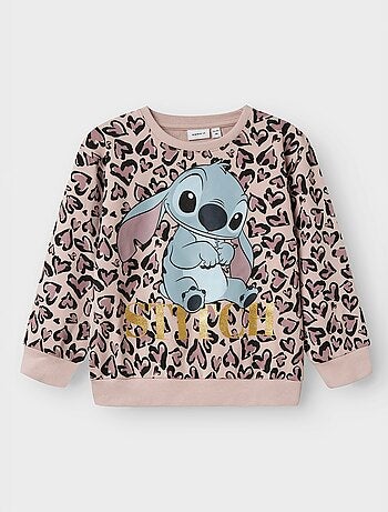 Sweatshirt em moletão 'Stitch'