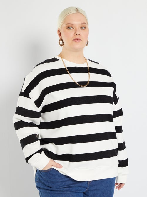 Sweatshirt em moletão tipo marinheiro - Kiabi