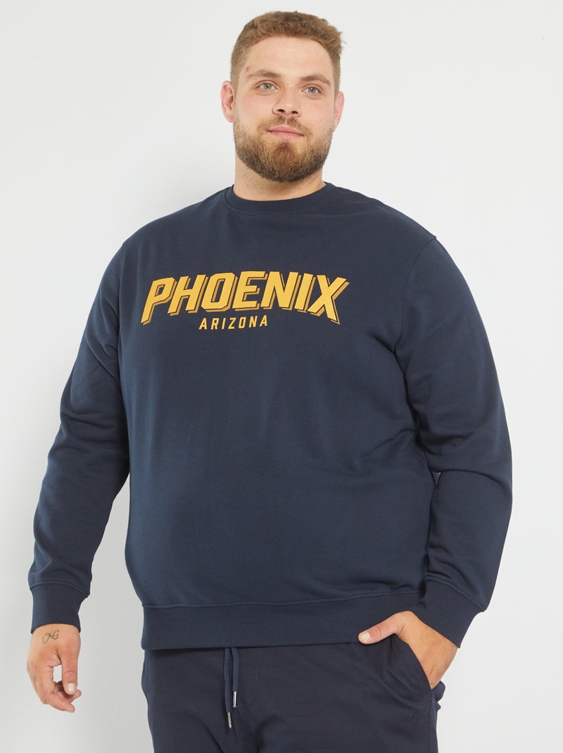 Sweatshirt em moletão 'UTAH' AZUL - Kiabi