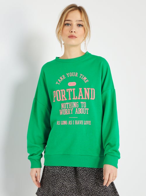 Sweatshirt em moletão - Kiabi