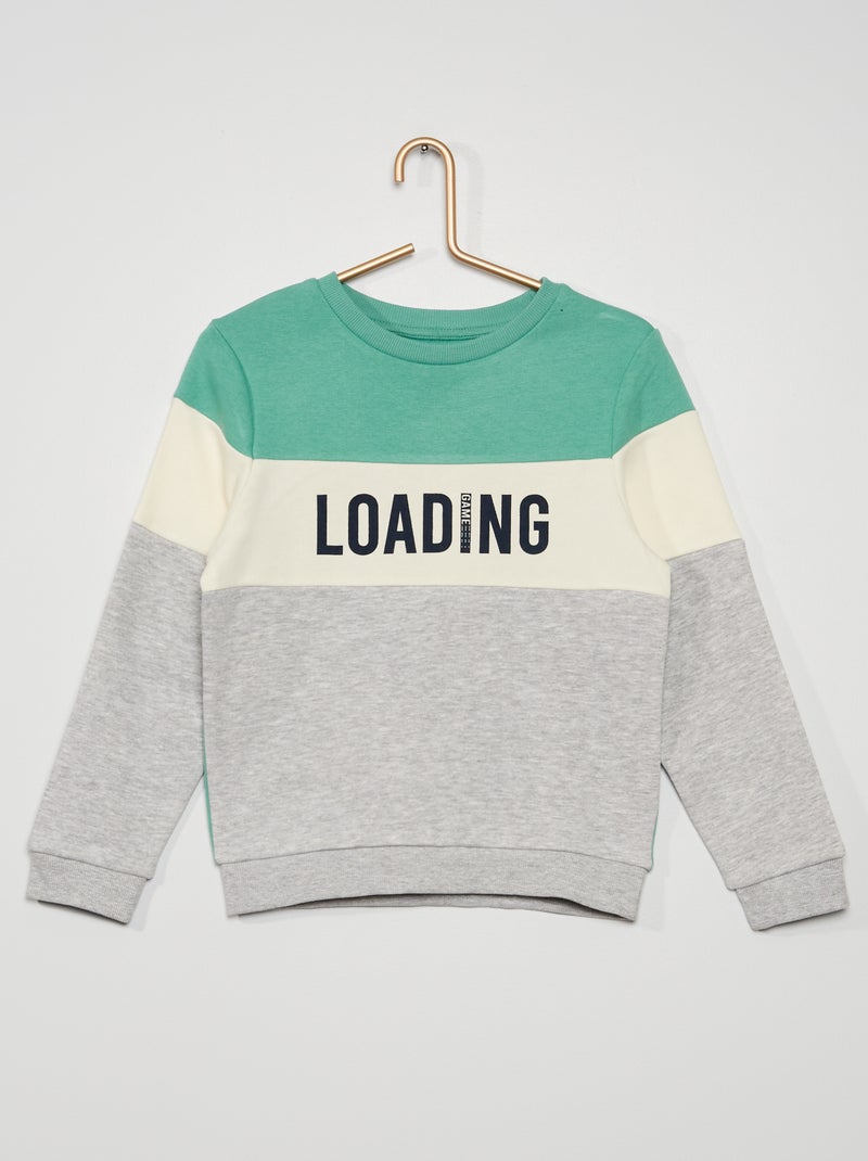 Sweatshirt em moletão VERDE - Kiabi