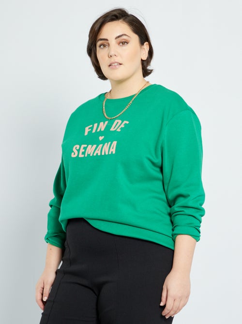 Sweatshirt em moletão - Kiabi