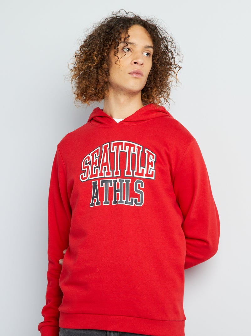 Sweatshirt em moletão VERMELHO - Kiabi