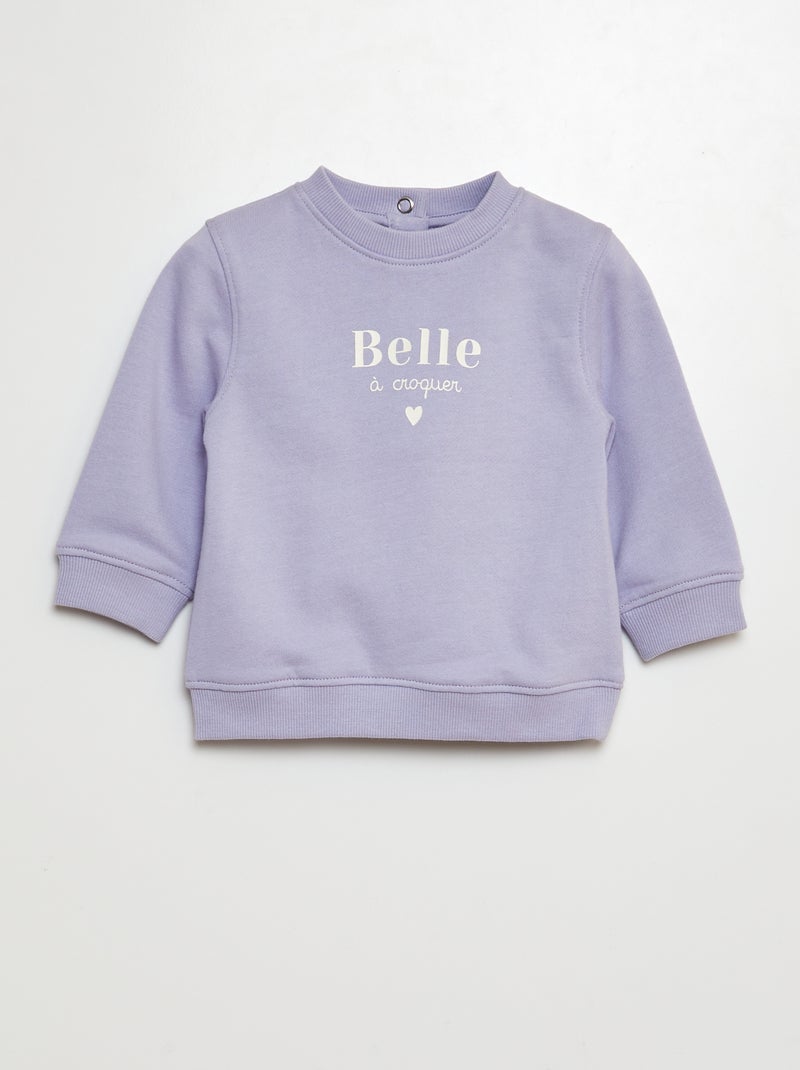 Sweatshirt em moletão VIOLETA - Kiabi