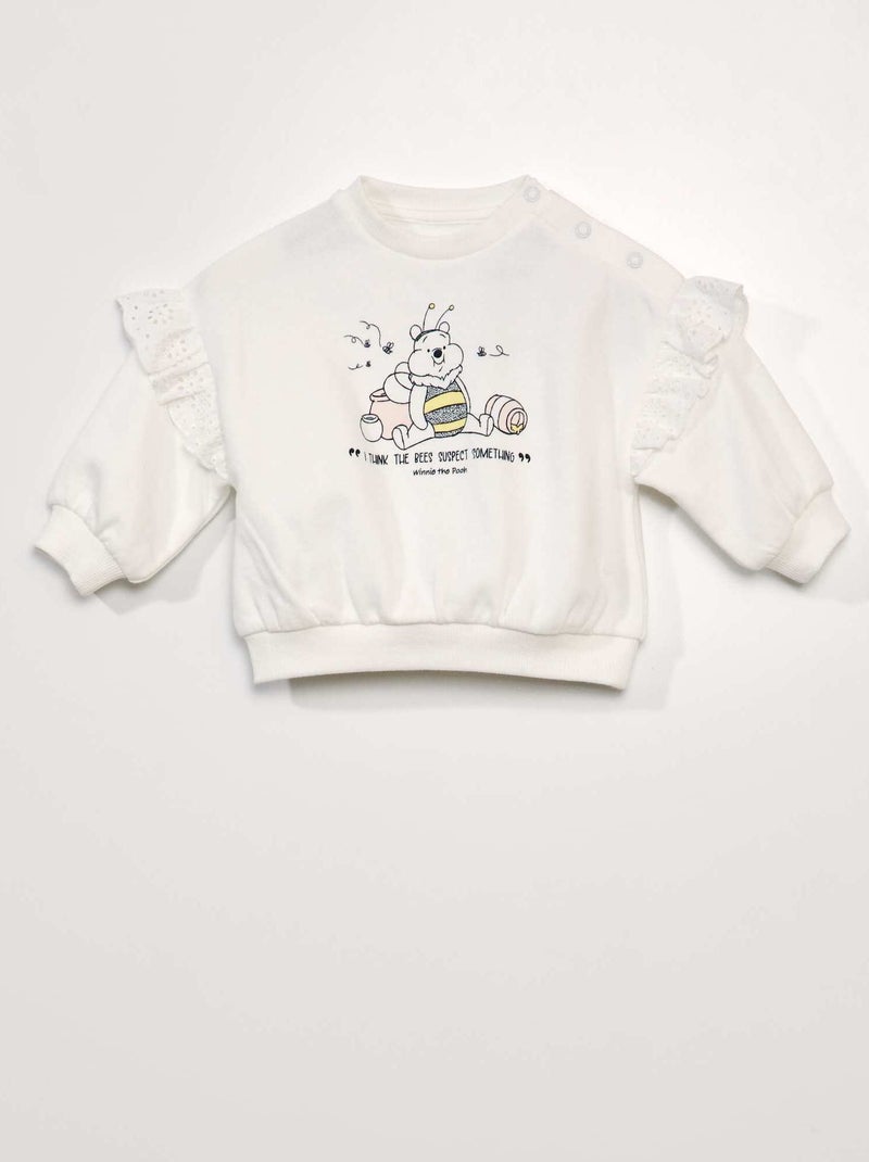 Sweatshirt em moletão 'Winnie' BRANCO - Kiabi