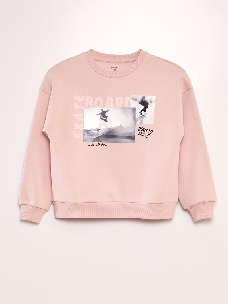 Sweatshirt em moletãodéal 'skateur' ROSA - Kiabi