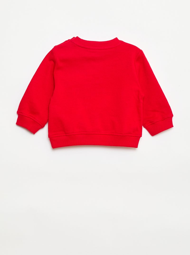Sweatshirt em Moletom Leve com Estampa Vermelho - Kiabi
