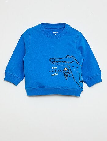 Sweatshirt em moletom leve estampado