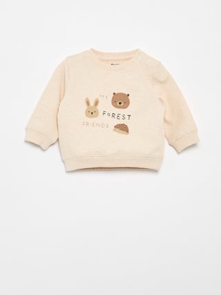 Sweatshirt em moletom leve estampado