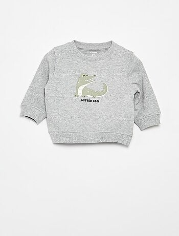 Sweatshirt em moletom leve estampado