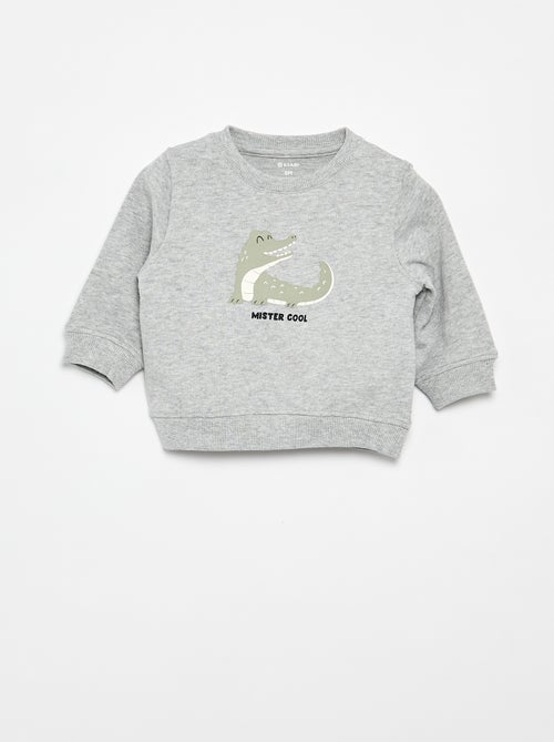 Sweatshirt em moletom leve estampado - Kiabi