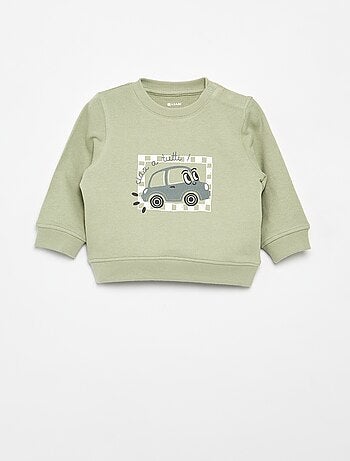 Sweatshirt em moletom leve estampado