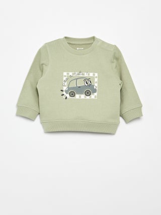 Sweatshirt em moletom leve estampado
