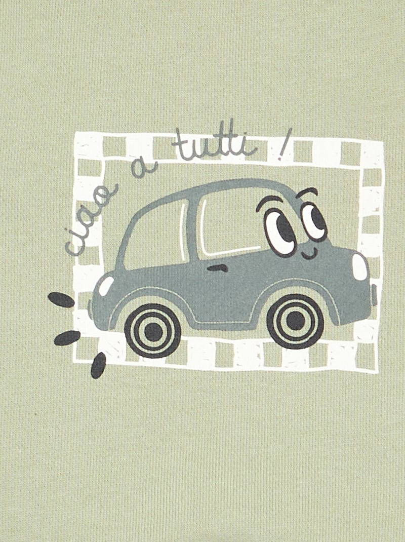 Sweatshirt em moletom leve estampado Verde - Kiabi