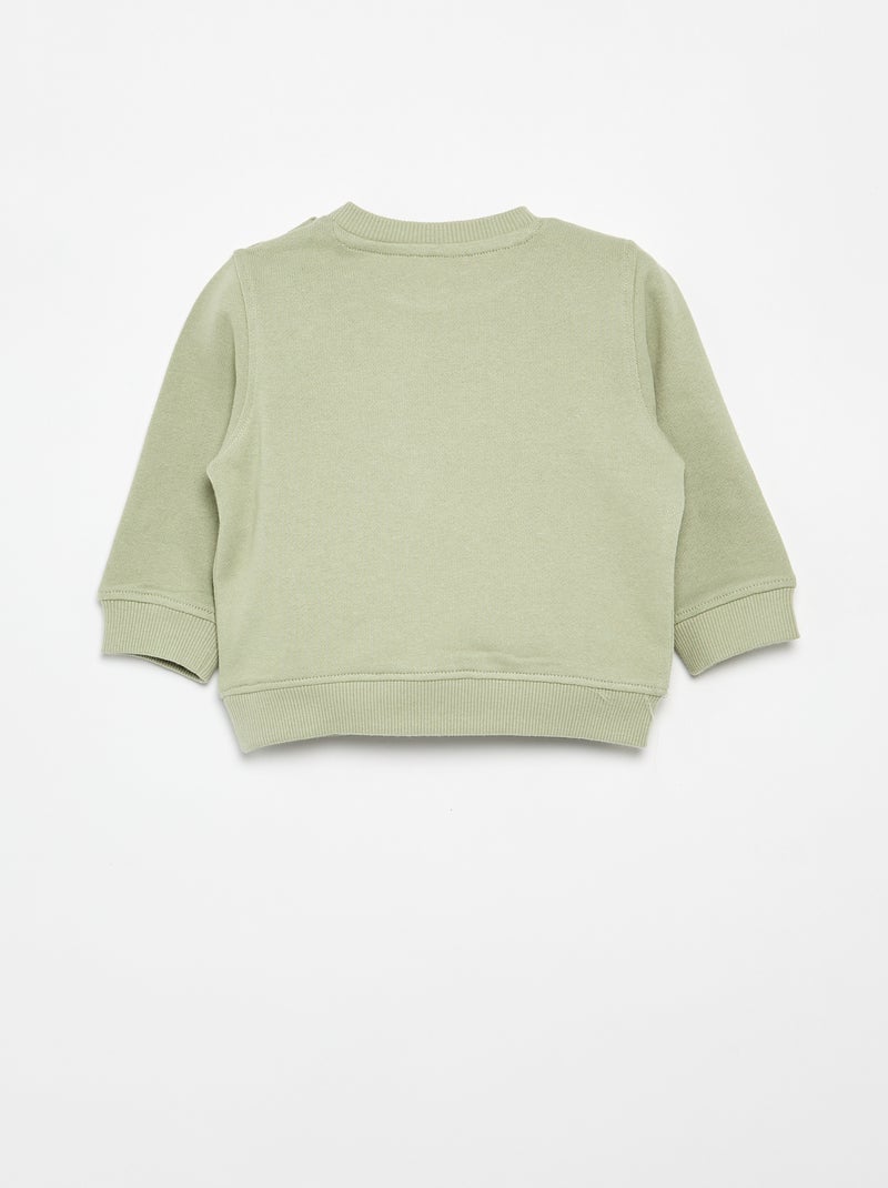 Sweatshirt em moletom leve estampado Verde - Kiabi
