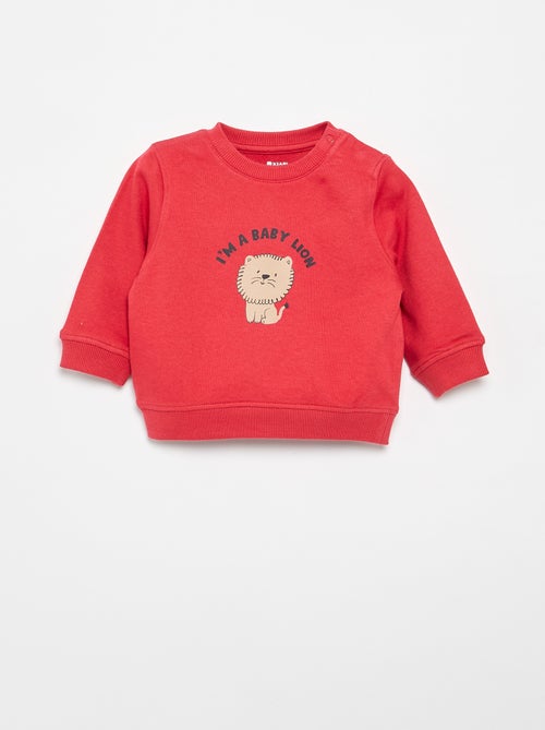Sweatshirt em moletom leve estampado - Kiabi