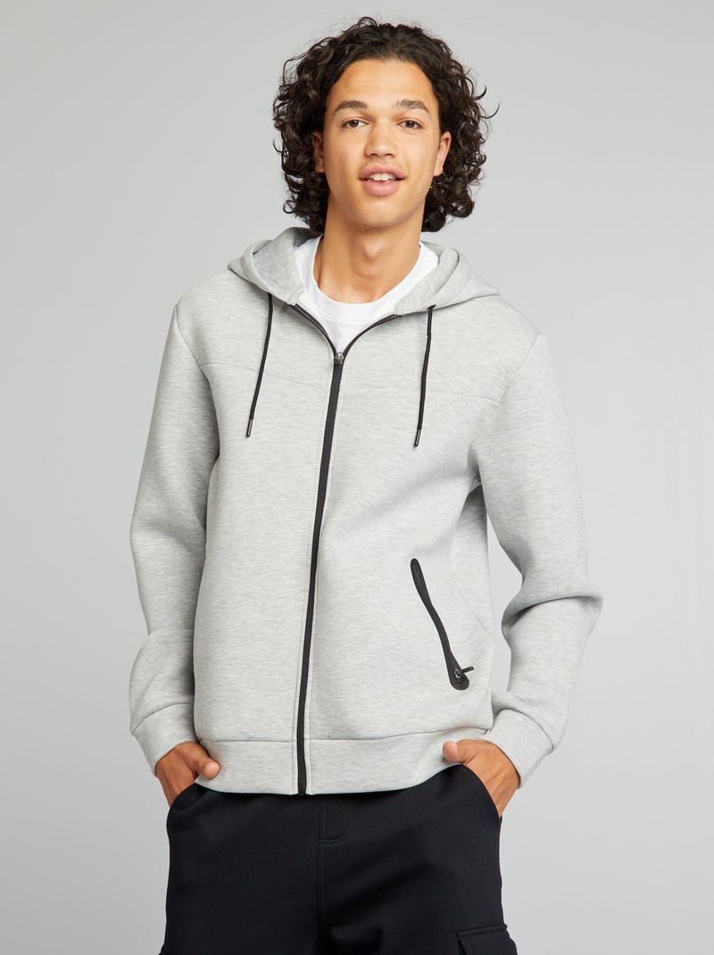 Sweatshirt em neopreno CINZA - Kiabi