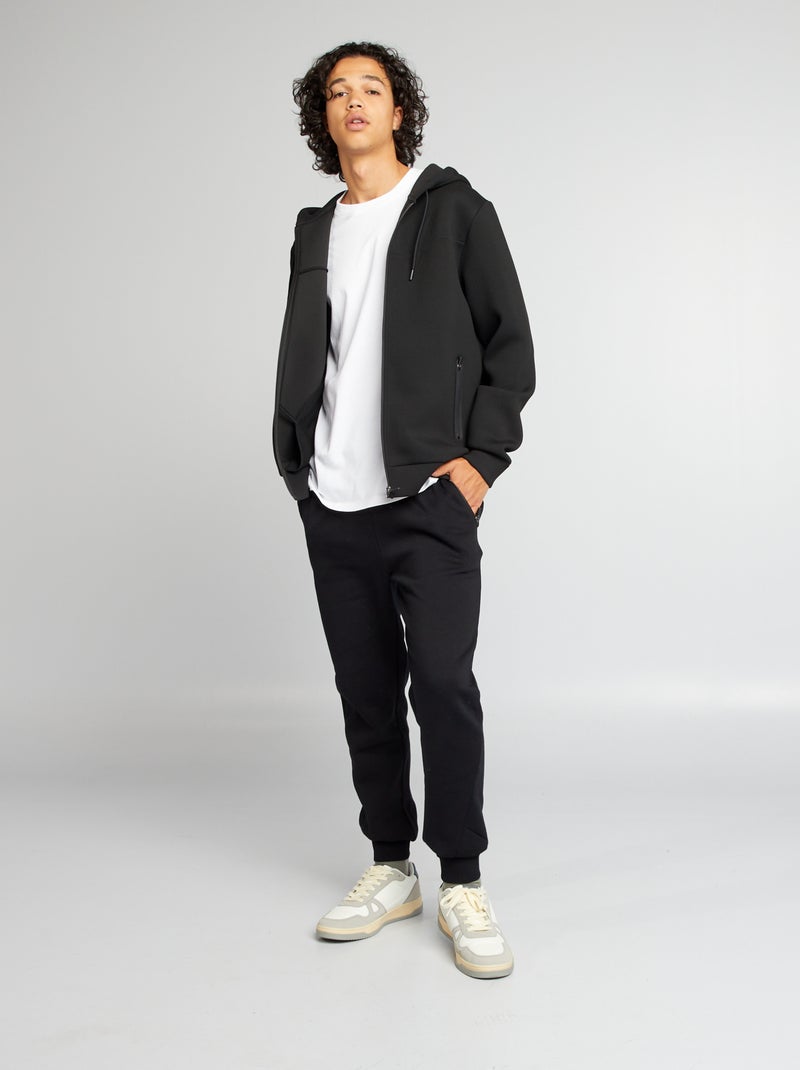 Sweatshirt em neopreno Preto - Kiabi