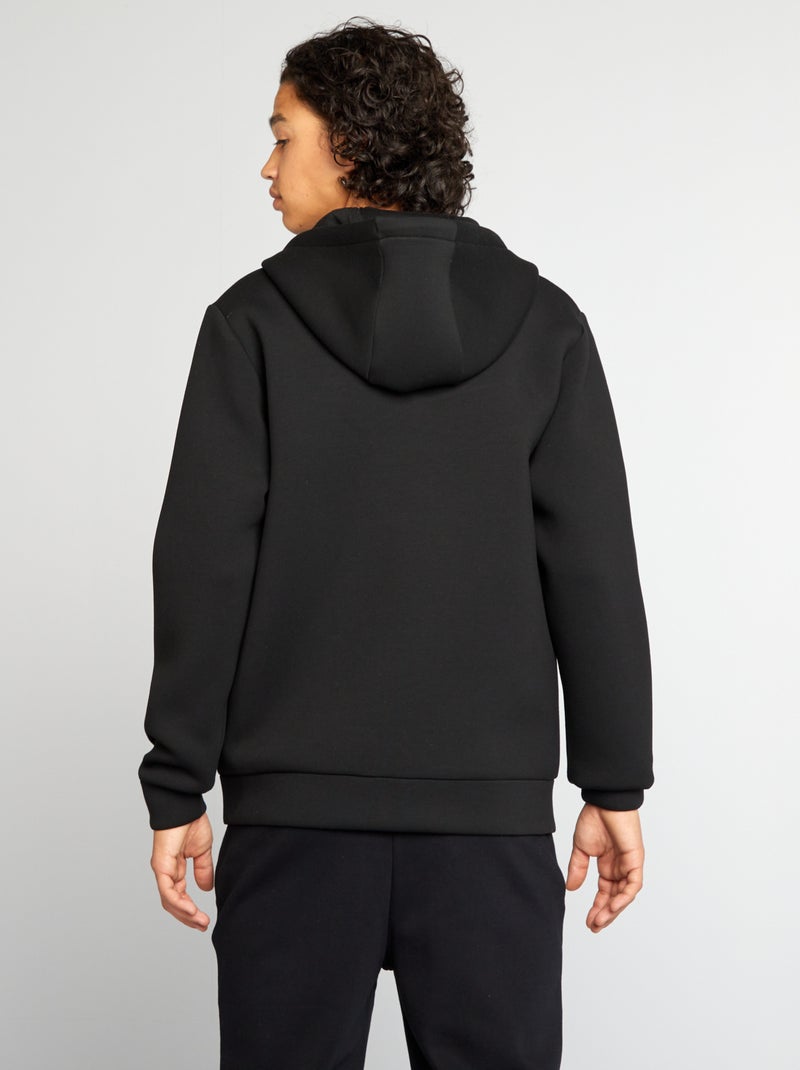 Sweatshirt em neopreno Preto - Kiabi