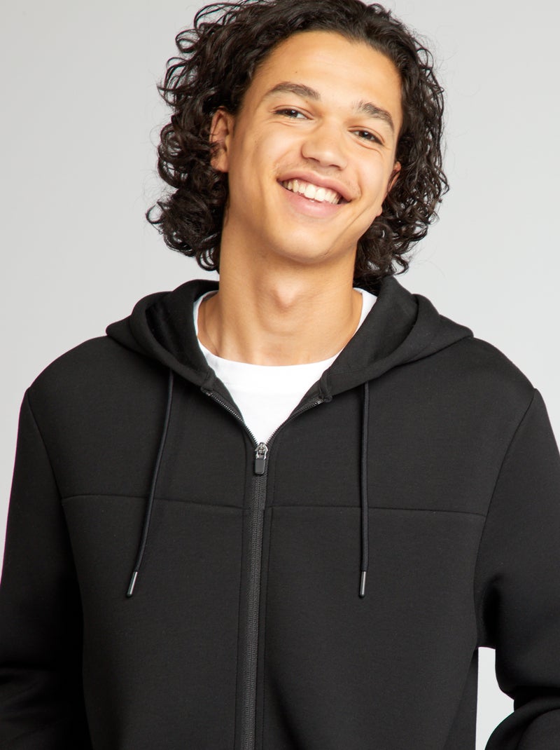 Sweatshirt em neopreno Preto - Kiabi