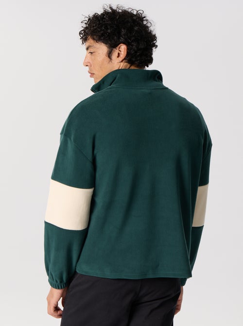 Sweatshirt em polar com faixas contrastantes - Kiabi Sweatshirt em polar com faixas contrastantes - Kiabi