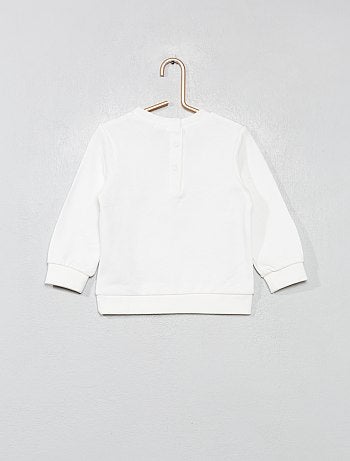 Sweatshirt em puro algodão com desenho - Kiabi