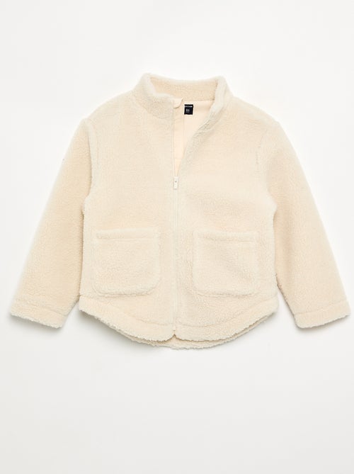 Sweatshirt em tecido felpudo com gola subida - Kiabi