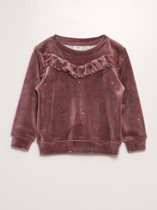 Sweatshirt em veludo