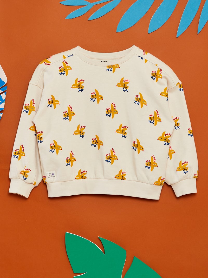 Sweatshirt estampada  - Grafik Edition BRANCO - Kiabi