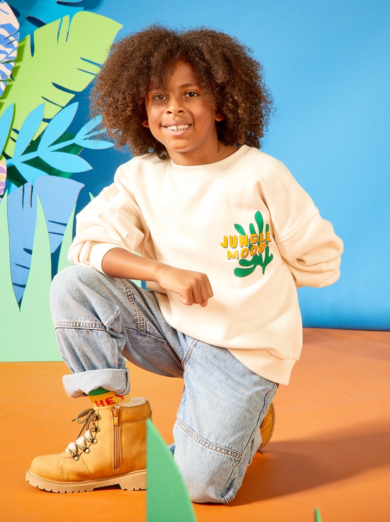 Sweatshirt estampada  - Grafik Edition BRANCO - Kiabi
