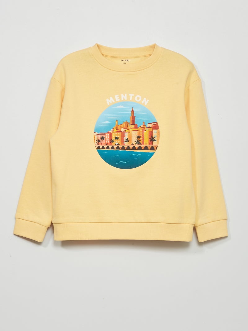 Sweatshirt estampada 'Antibes' AMARELO - Kiabi