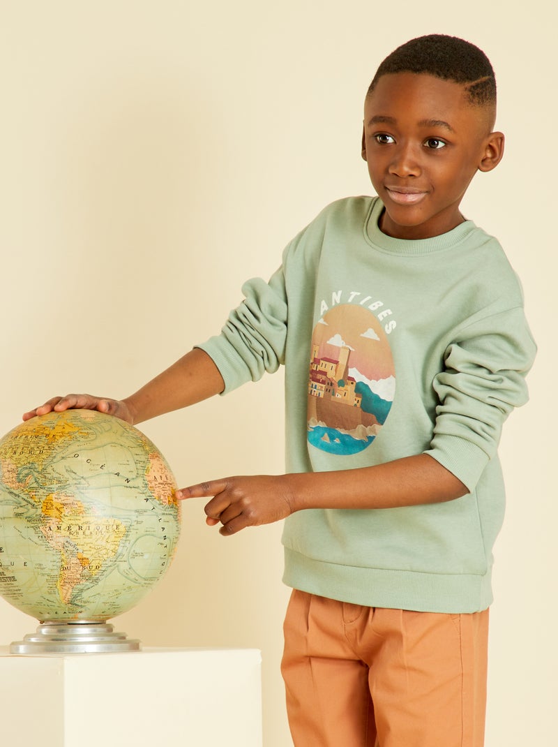 Sweatshirt estampada 'Antibes' VERDE - Kiabi