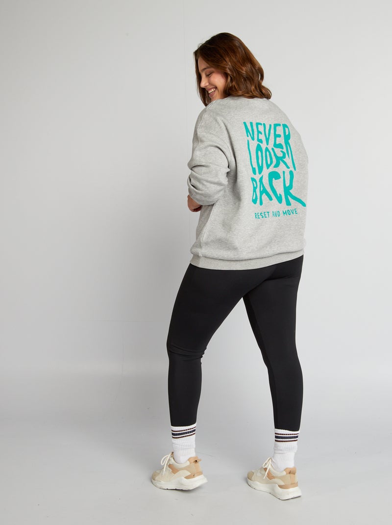 Sweatshirt estampada atrás BRANCO - Kiabi