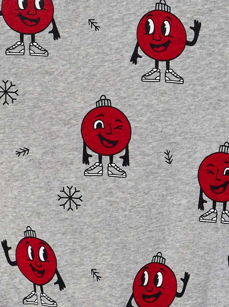 Sweatshirt estampada 'boneco de neve' CINZA - Kiabi